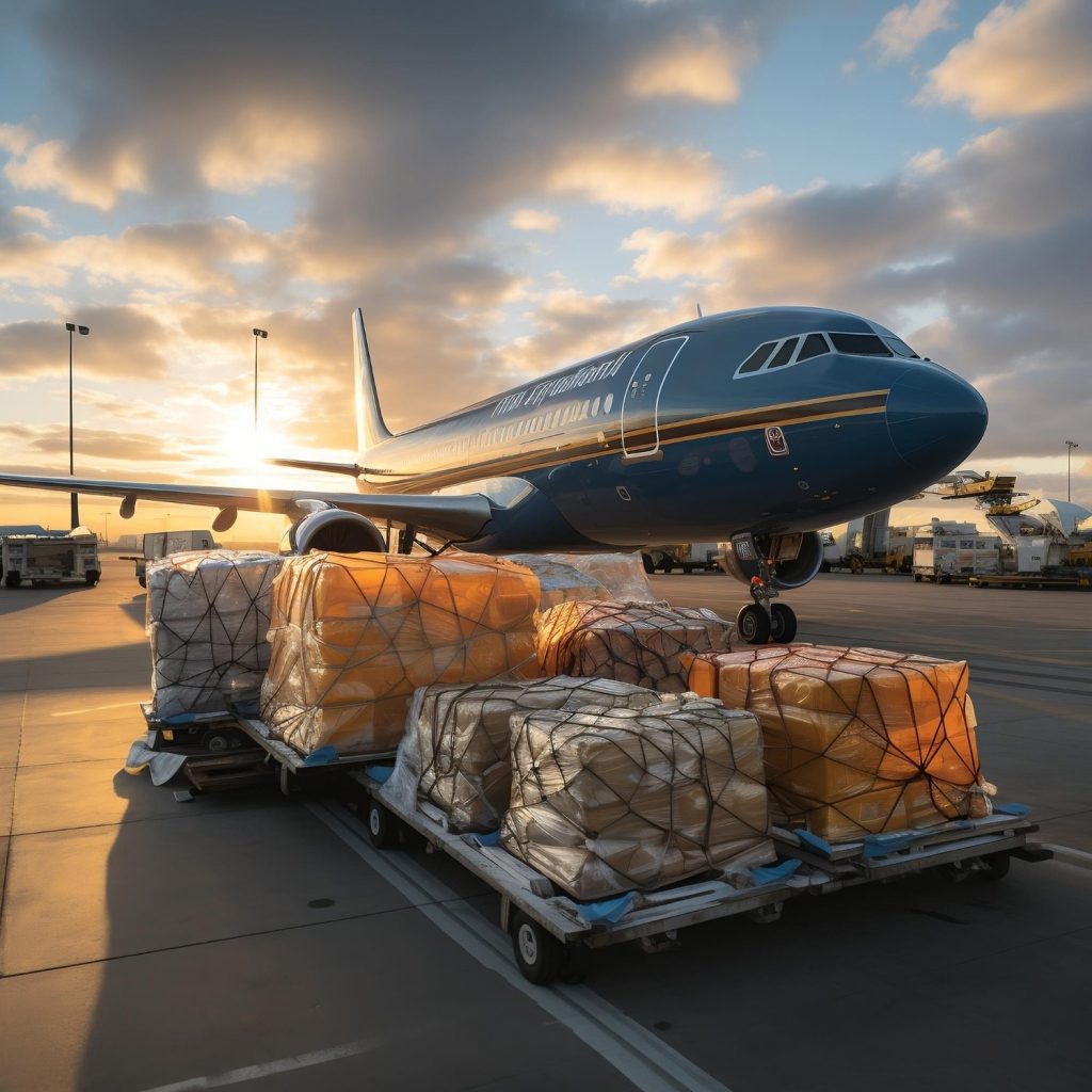 International air cargo shipment loaded on aircraft answering common shipping questions