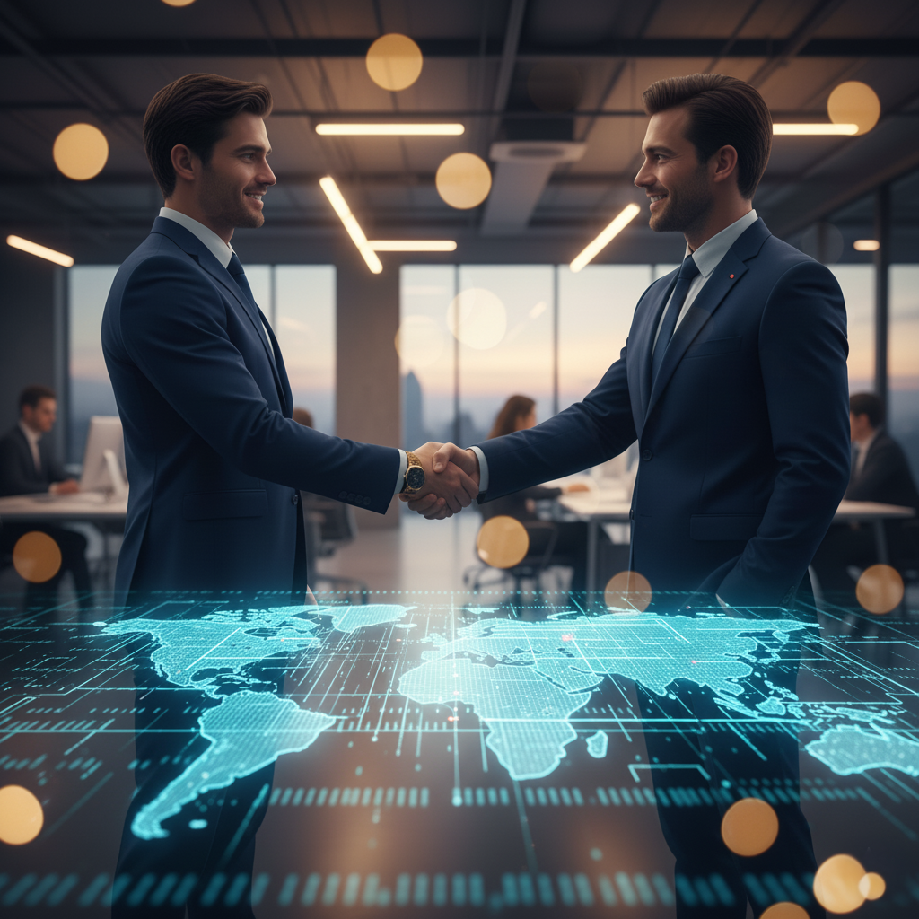 International courier and logistics services partnership by AICS showing global trust and business collaboration