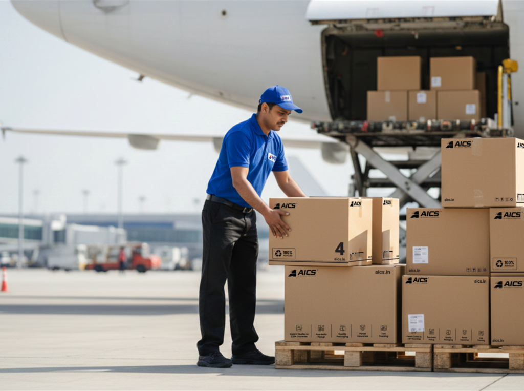 Air freight cargo handling for urgent international shipments with customs clearance