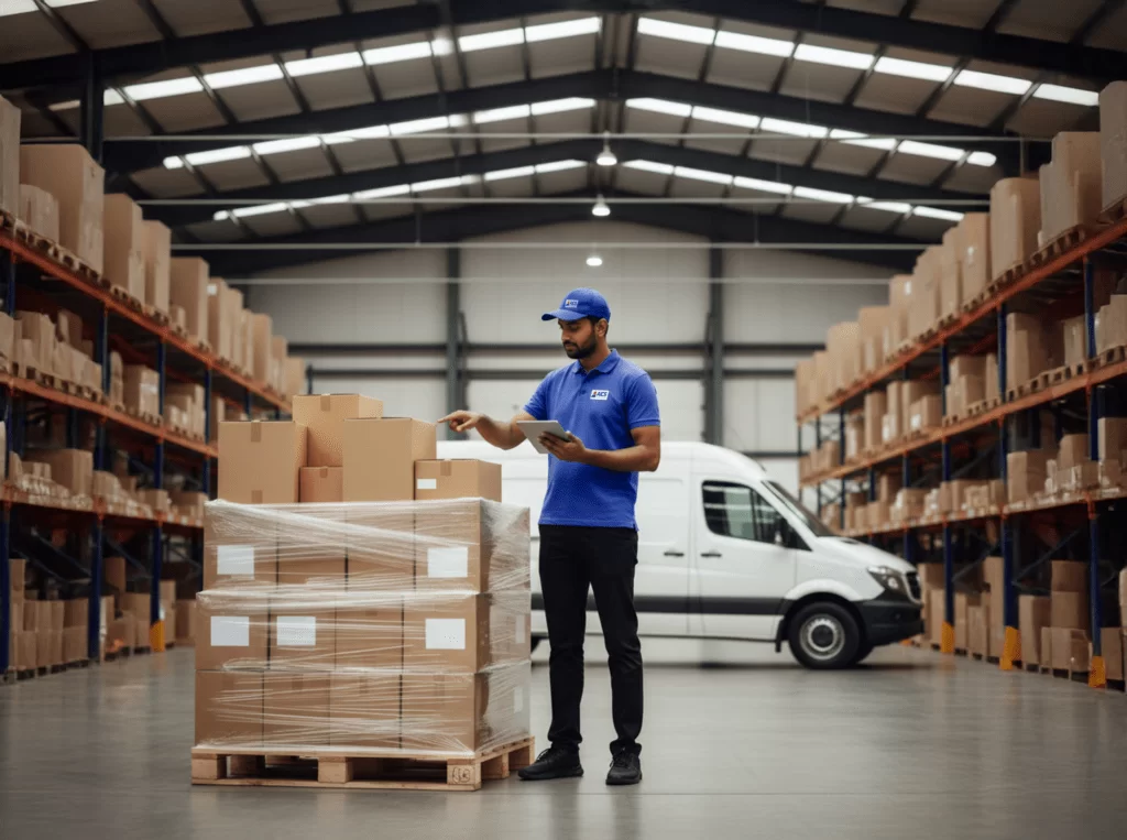 Import shipment logistics with customs clearance and secure door to door delivery