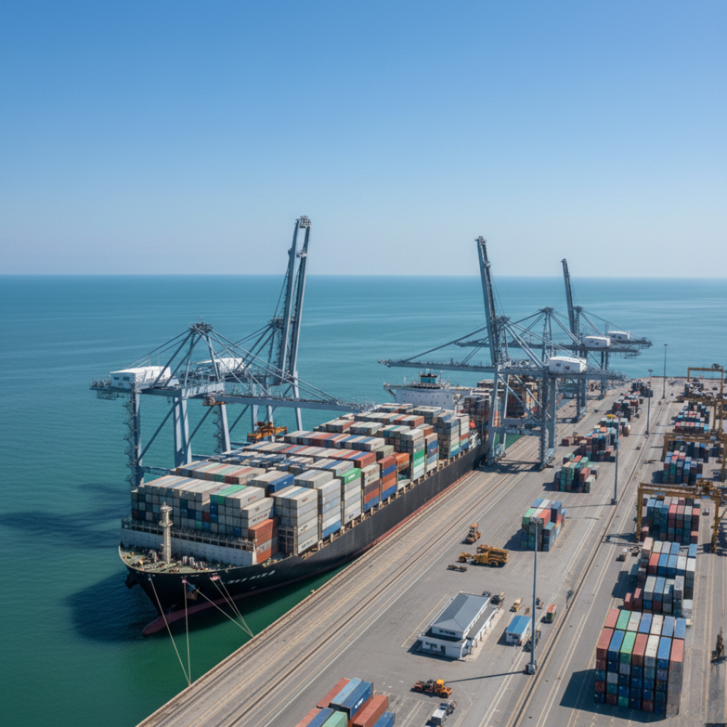 International sea freight container shipping for bulk cargo and global trade