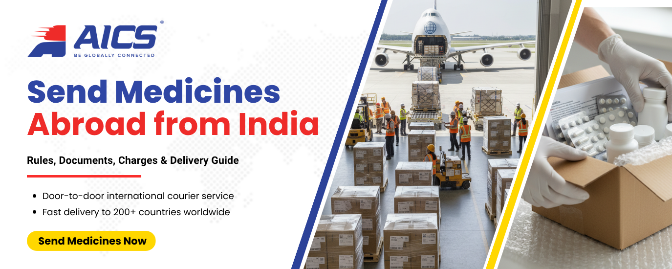 send medicines abroad from India