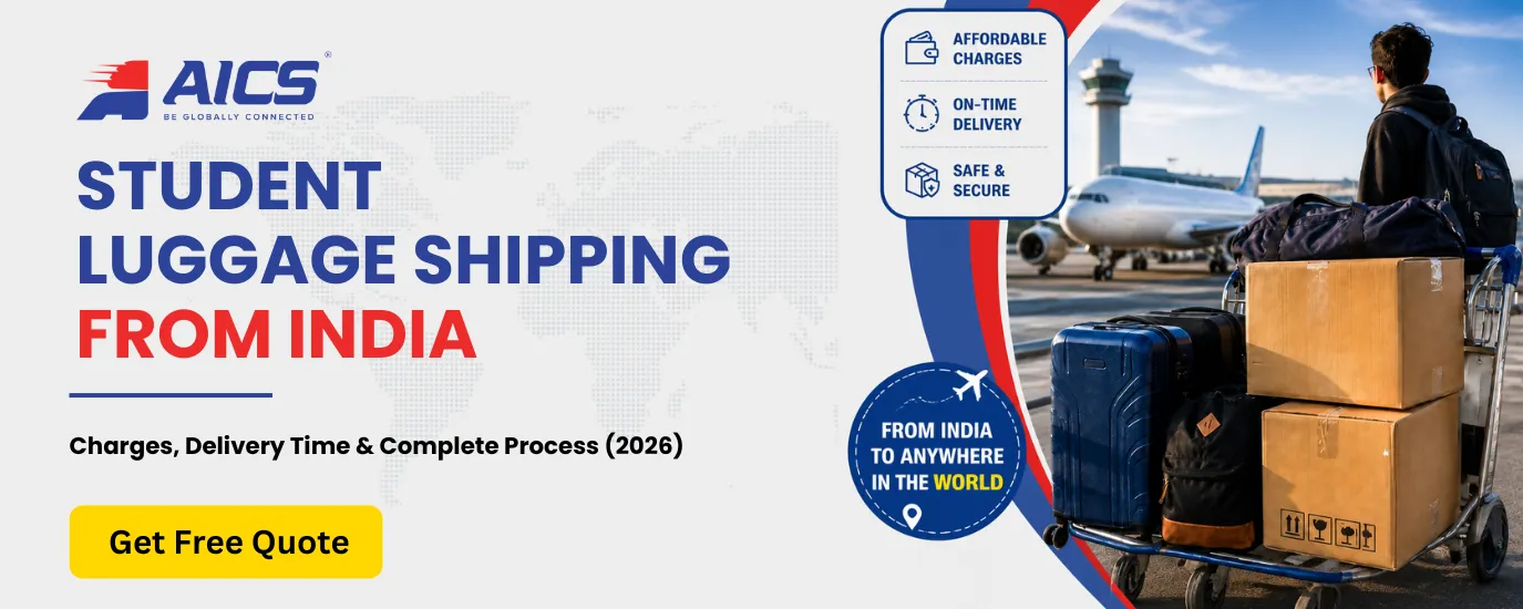 Student Luggage Shipping from India