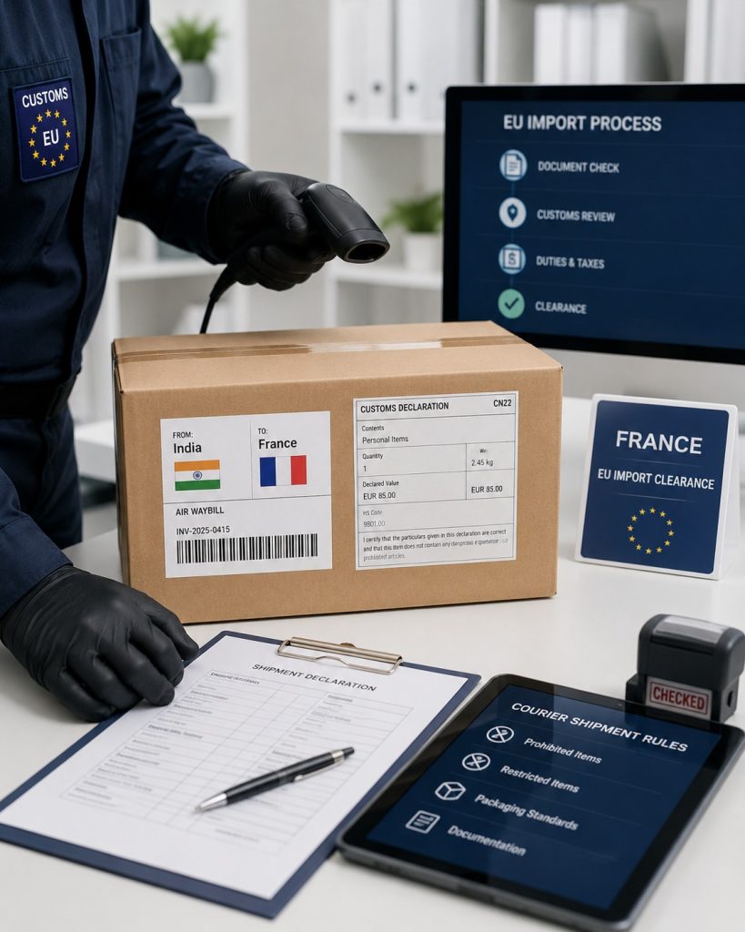 Courier to France