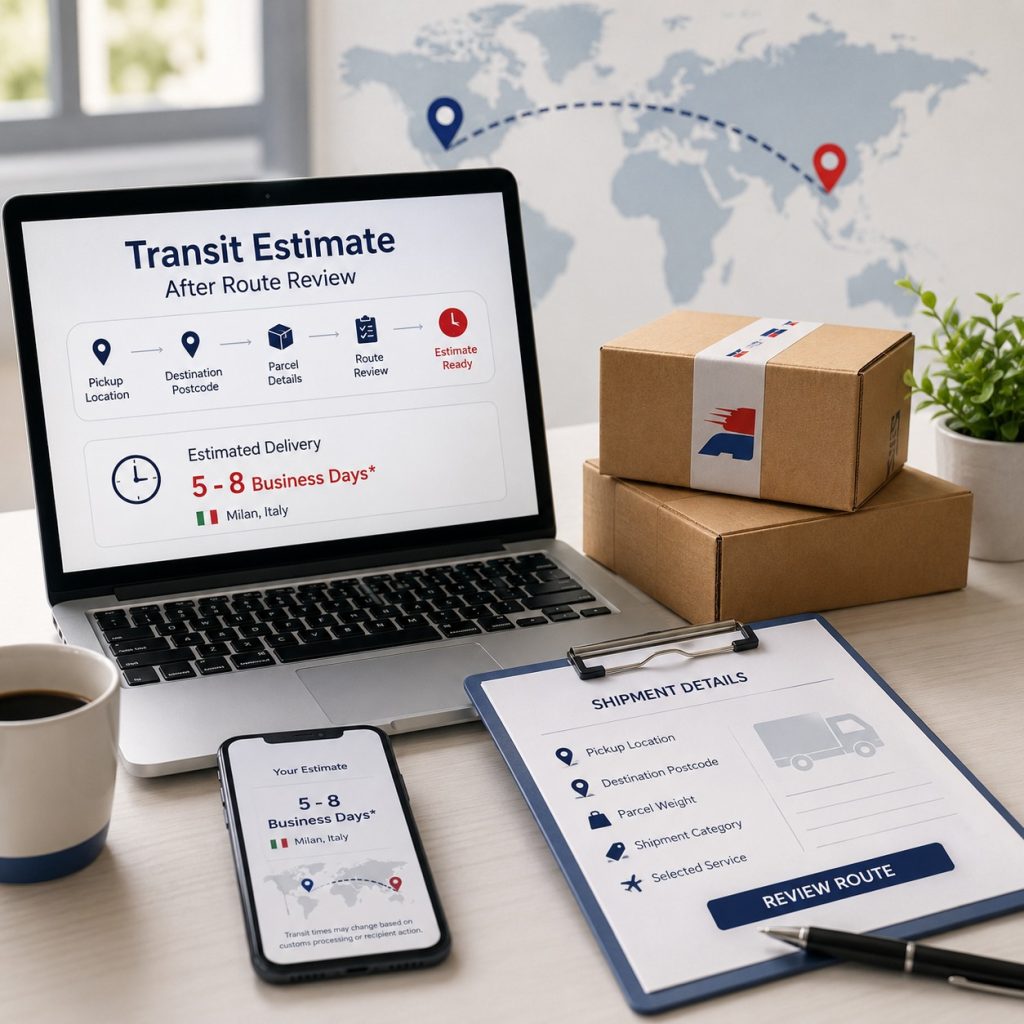 Courier to Italy Transit