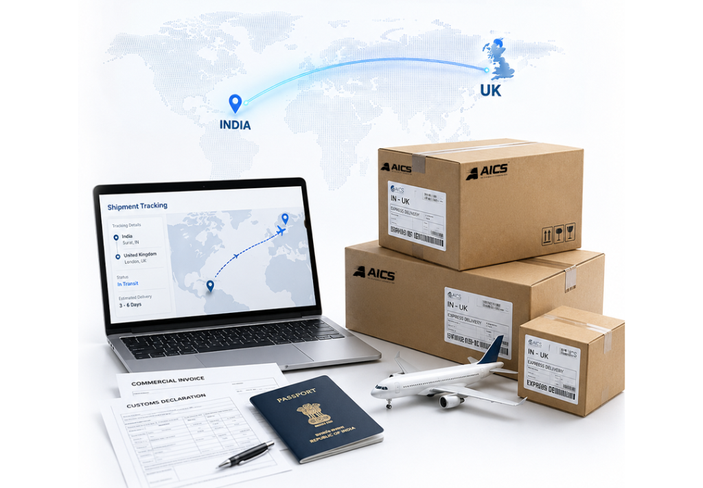 How AICS Courier to the UK Works