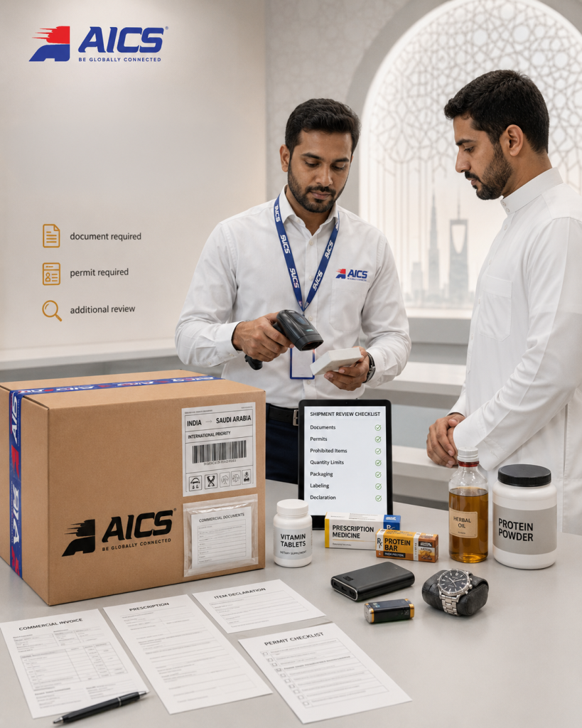 Courier to Saudi Arabia from India by AICS Logistics