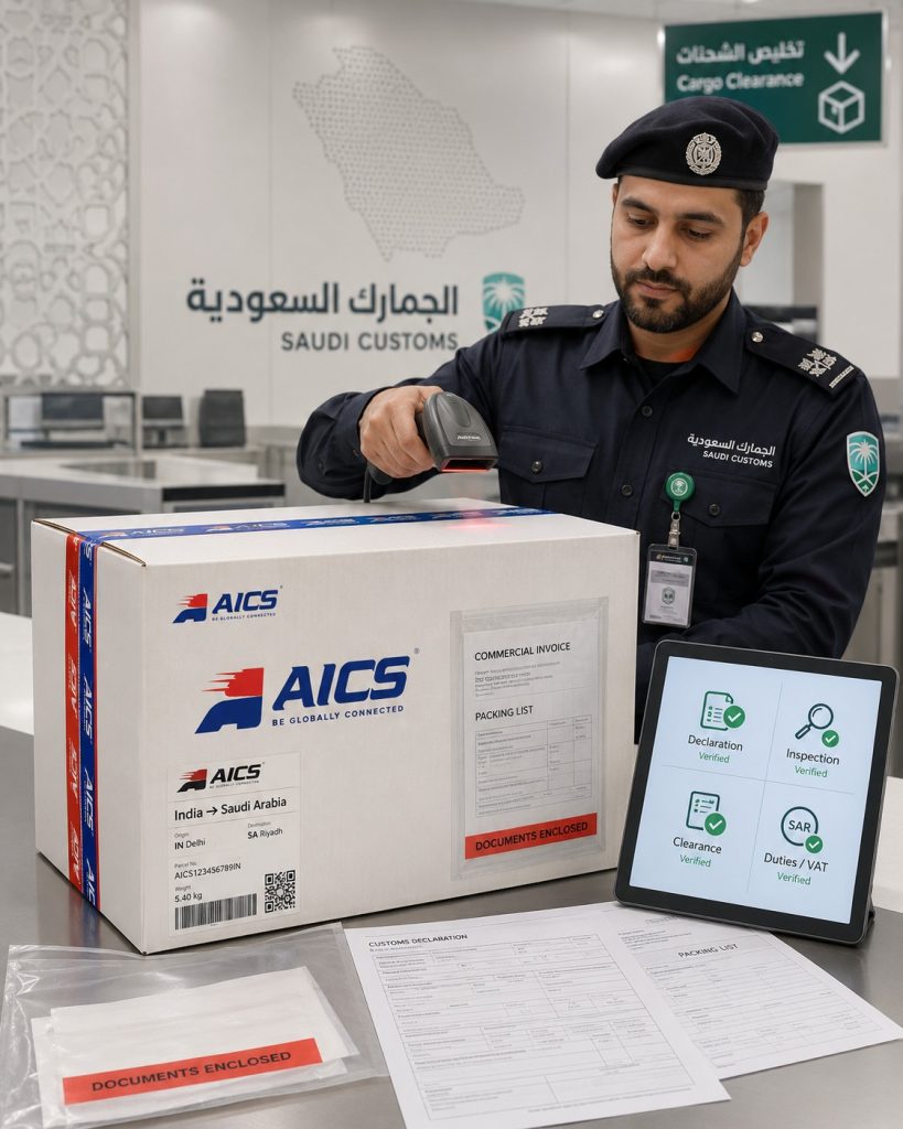 Courier to Saudi Arabia from India by AICS Logistics