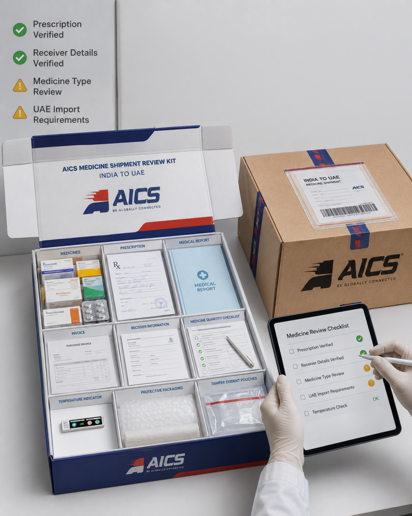 Courier to UAE from India by AICS Logistics
