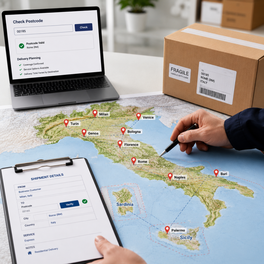 italy Delivery destination
