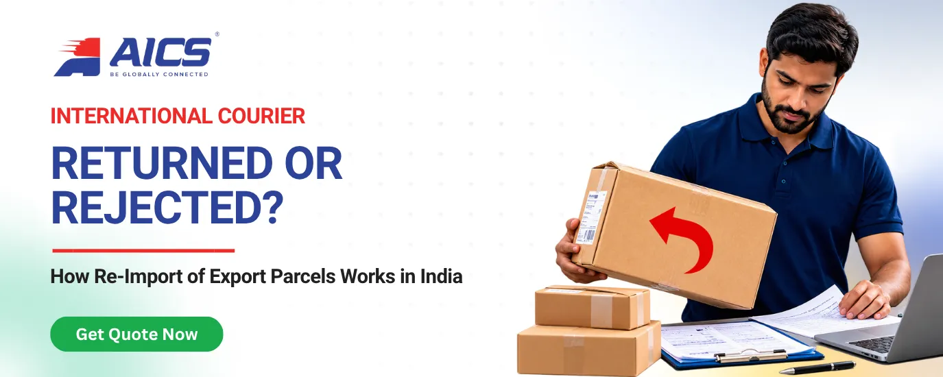 International courier returned to India – re-import of export parcel